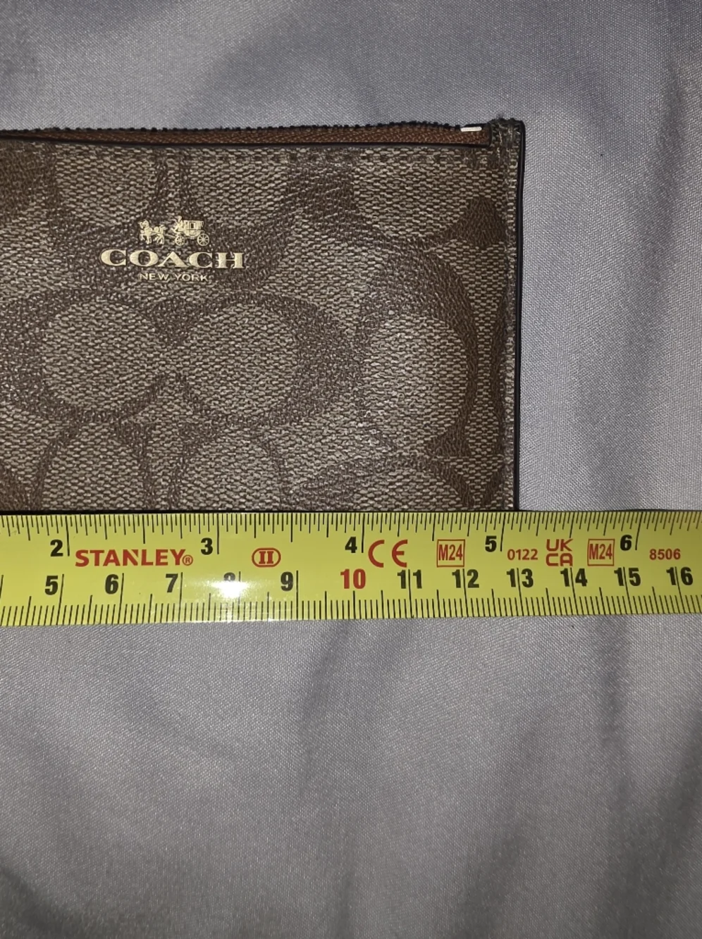 Coach Signature Divided Card Case with Key Ring